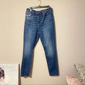 Madewell high rise slim boy jean Size 30